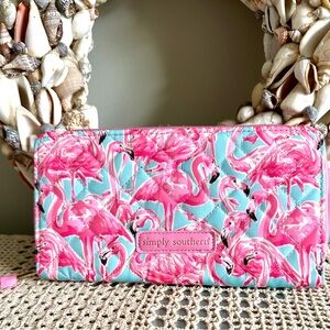 Simply Southern Pink Flamingo Quilted Wallet